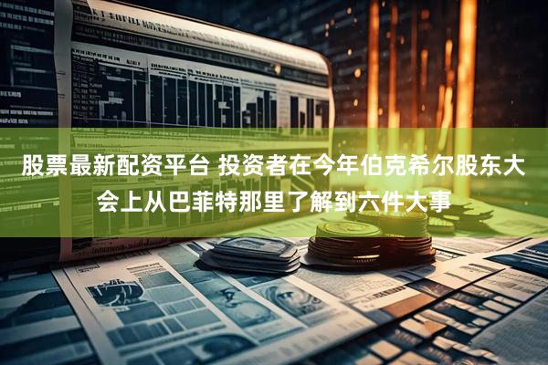 股票最新配资平台 投资者在今年伯克希尔股东大会上从巴菲特那里了解到六件大事