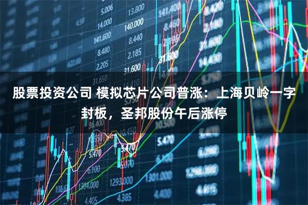 股票投资公司 模拟芯片公司普涨：上海贝岭一字封板，圣邦股份午后涨停