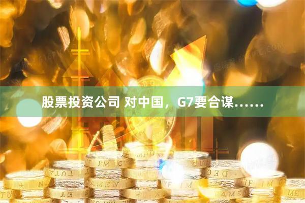股票投资公司 对中国，G7要合谋……